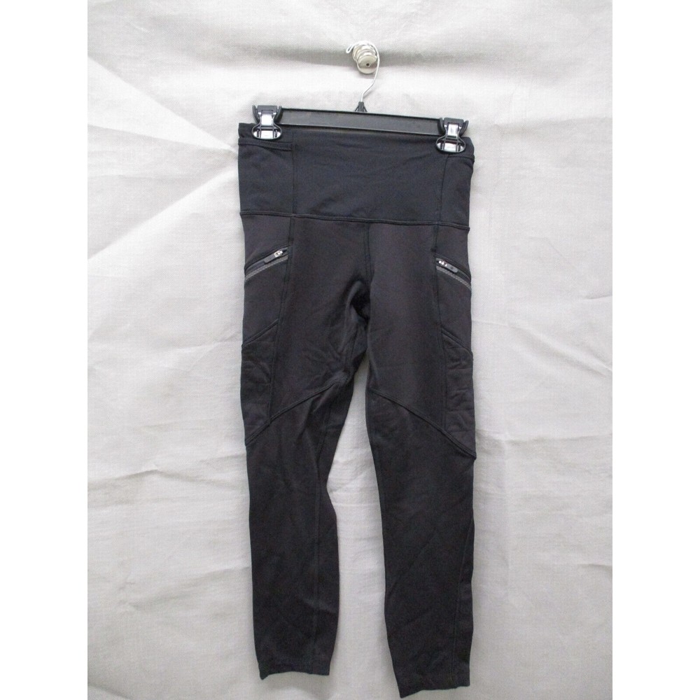 Lululemon Leggings Womens Size 4 Black Toasty Tech II Activewear Yoga Ladies